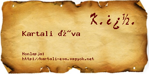 Kartali Éva névjegykártya