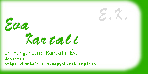 eva kartali business card